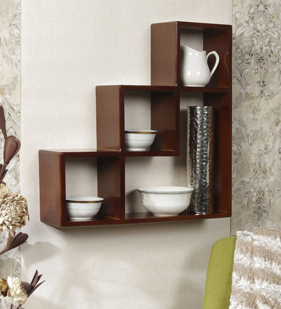 wooden wall shelf