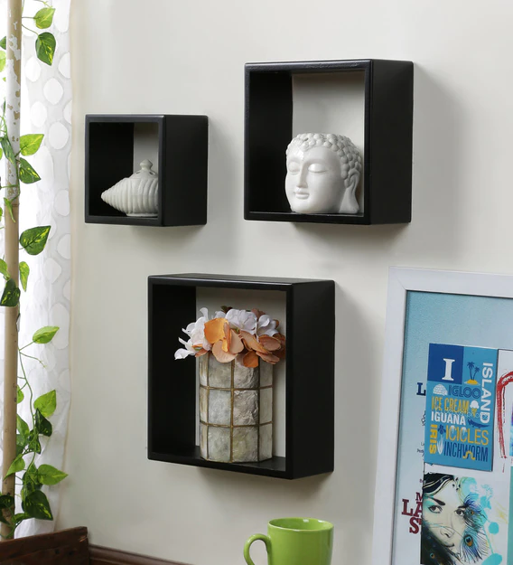 wooden wall shelf